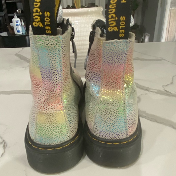 Dr Martens 1460 Pascal Youth Rainbow Iridescent Boots size 2 - Picture 4 of 11